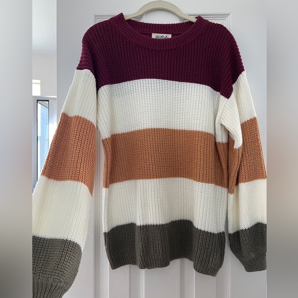 Color block knit sweater - Picture 3 of 3